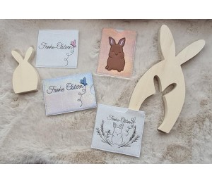 Stickdatei - Frohe Ostern Hase im Kranz inkl. Einzeldateien